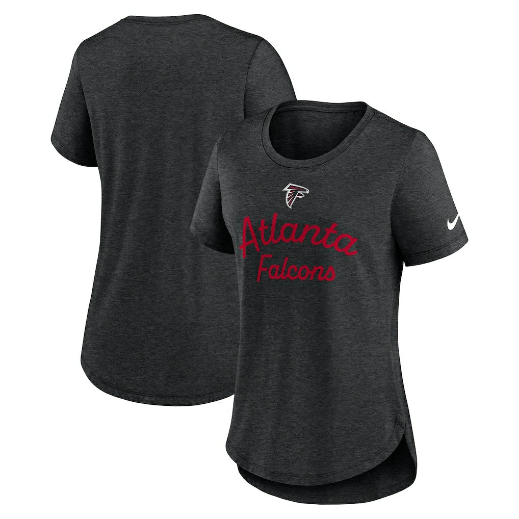 Atlanta Falcons Women's Script Tri-Blend T-Shirt - Black on sale