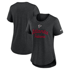 Atlanta Falcons Women's Script Tri-Blend T-Shirt - Black on sale