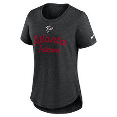 Atlanta Falcons Women's Script Tri-Blend T-Shirt - Black on sale