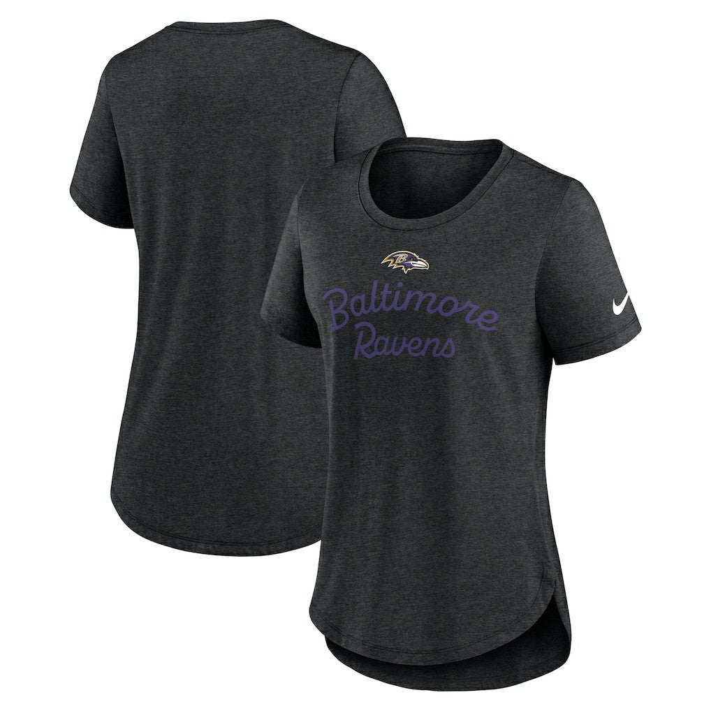 Baltimore Ravens Women's Script Tri-Blend T-Shirt - Black outlet