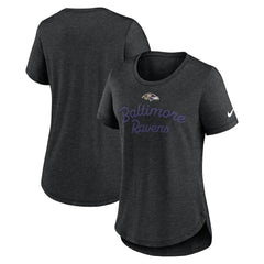 Baltimore Ravens Women's Script Tri-Blend T-Shirt - Black outlet