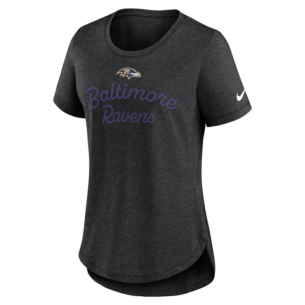 Baltimore Ravens Women's Script Tri-Blend T-Shirt - Black outlet