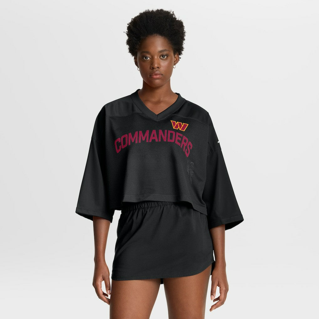 Washington Commanders Women's Primetime Cropped Mesh Dri-FIT Fashion Jersey - Black cheap