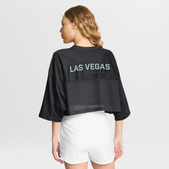 Las Vegas Raiders Women's Primetime Cropped Mesh Dri-FIT Fashion Jersey - Black for sale