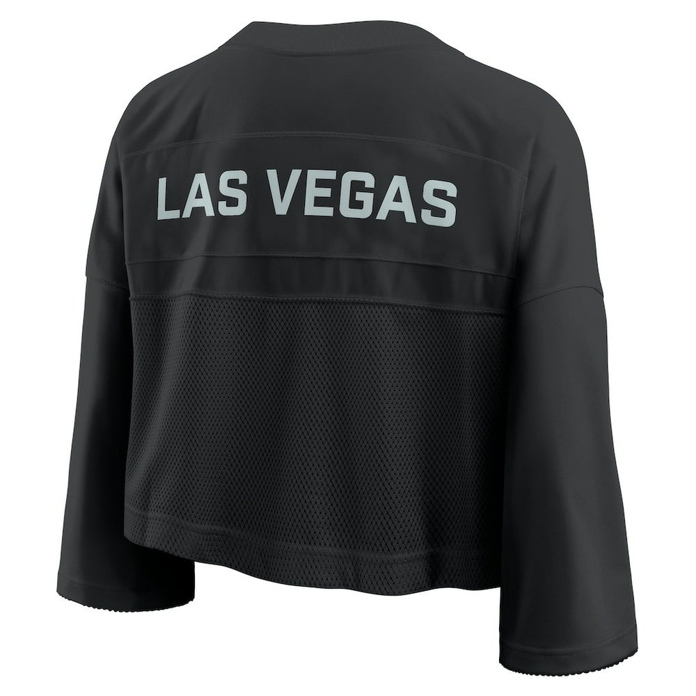 Las Vegas Raiders Women's Primetime Cropped Mesh Dri-FIT Fashion Jersey - Black for sale