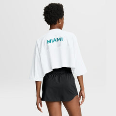 Miami Dolphins Women's Primetime Cropped Mesh Dri-FIT Fashion Jersey - White online