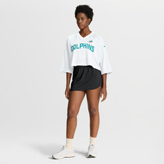 Miami Dolphins Women's Primetime Cropped Mesh Dri-FIT Fashion Jersey - White online