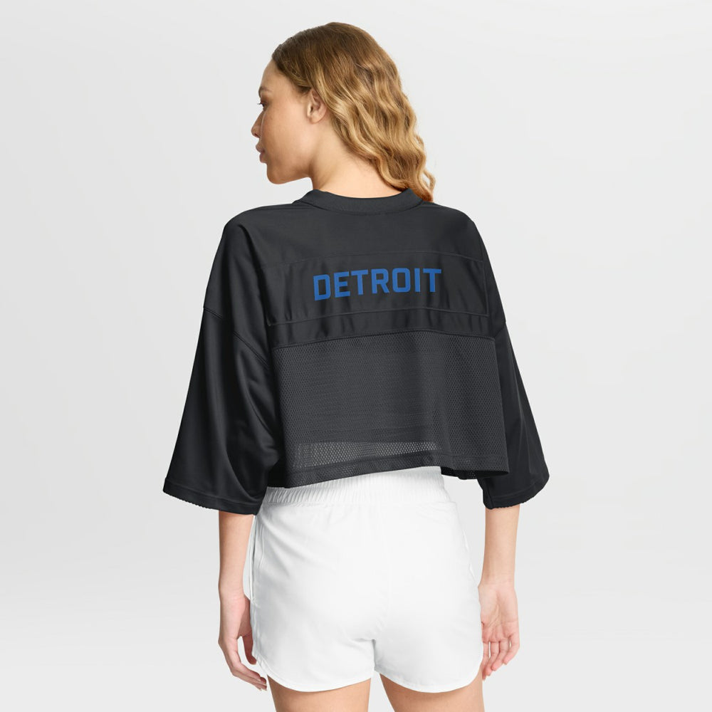 Detroit Lions Women's Primetime Cropped Mesh Dri-FIT Fashion Jersey - Black online