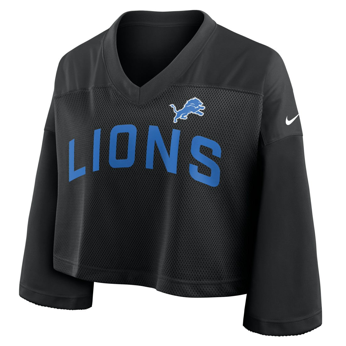 Detroit Lions Women's Primetime Cropped Mesh Dri-FIT Fashion Jersey - Black online