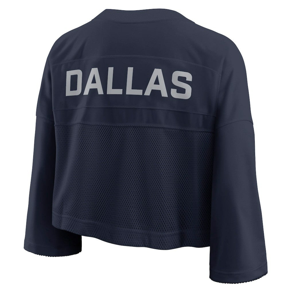 Dallas Cowboys Women's Primetime Cropped Mesh Dri-FIT Fashion Jersey - Navy for sale
