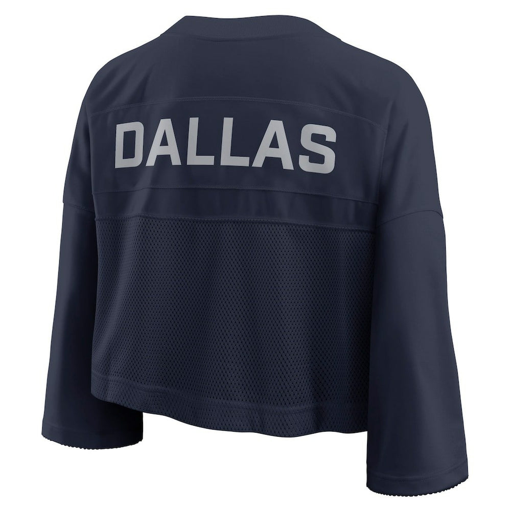 Dallas Cowboys Women's Primetime Cropped Mesh Dri-FIT Fashion Jersey - Navy for sale