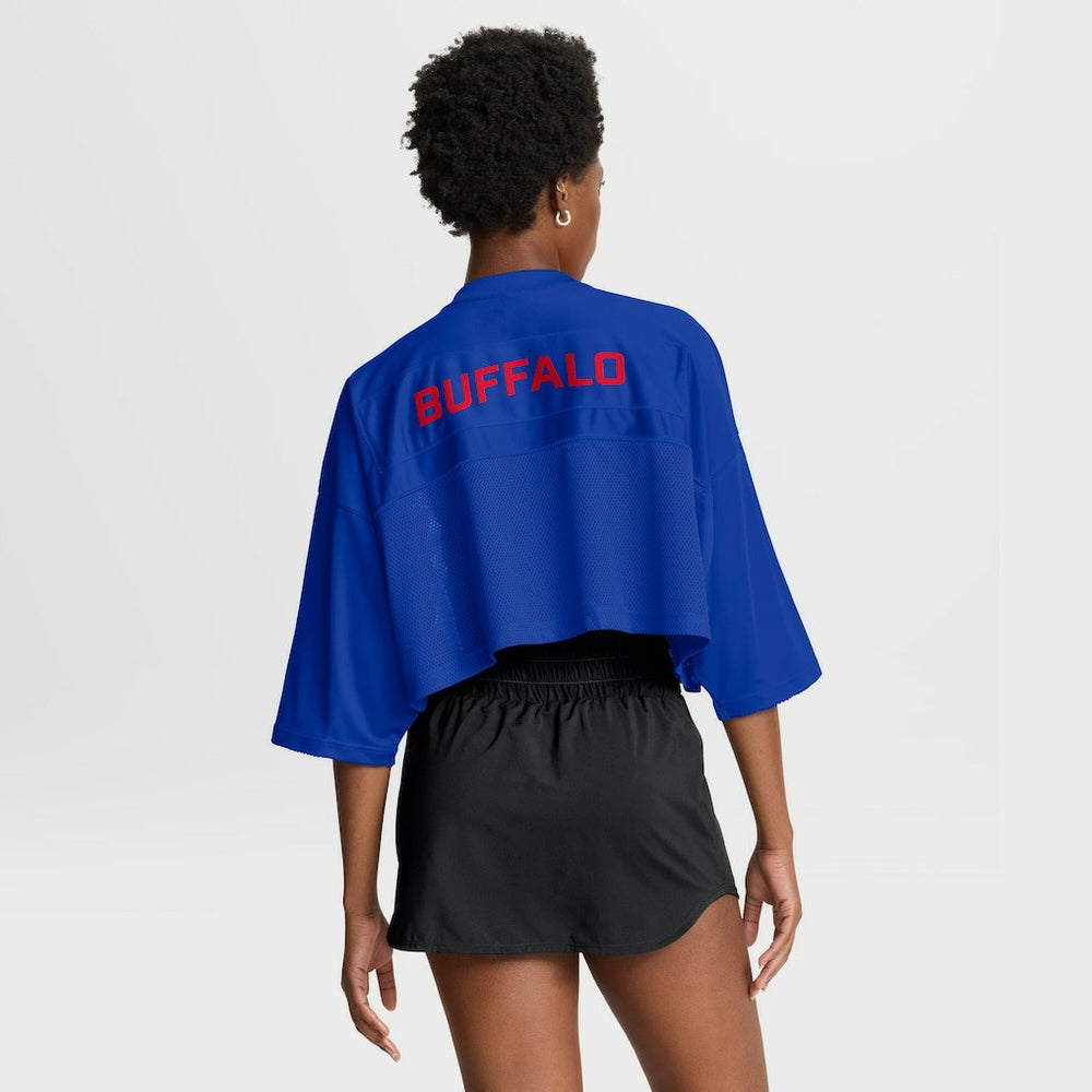 Buffalo Bills Women's Primetime Cropped Mesh Dri-FIT Fashion Jersey - Royal sale
