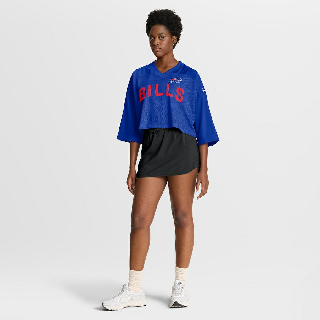 Buffalo Bills Women's Primetime Cropped Mesh Dri-FIT Fashion Jersey - Royal sale