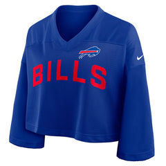 Buffalo Bills Women's Primetime Cropped Mesh Dri-FIT Fashion Jersey - Royal sale