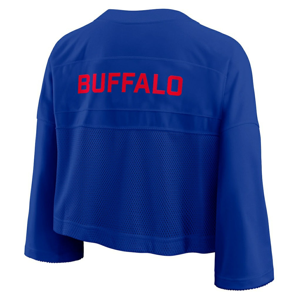 Buffalo Bills Women's Primetime Cropped Mesh Dri-FIT Fashion Jersey - Royal sale
