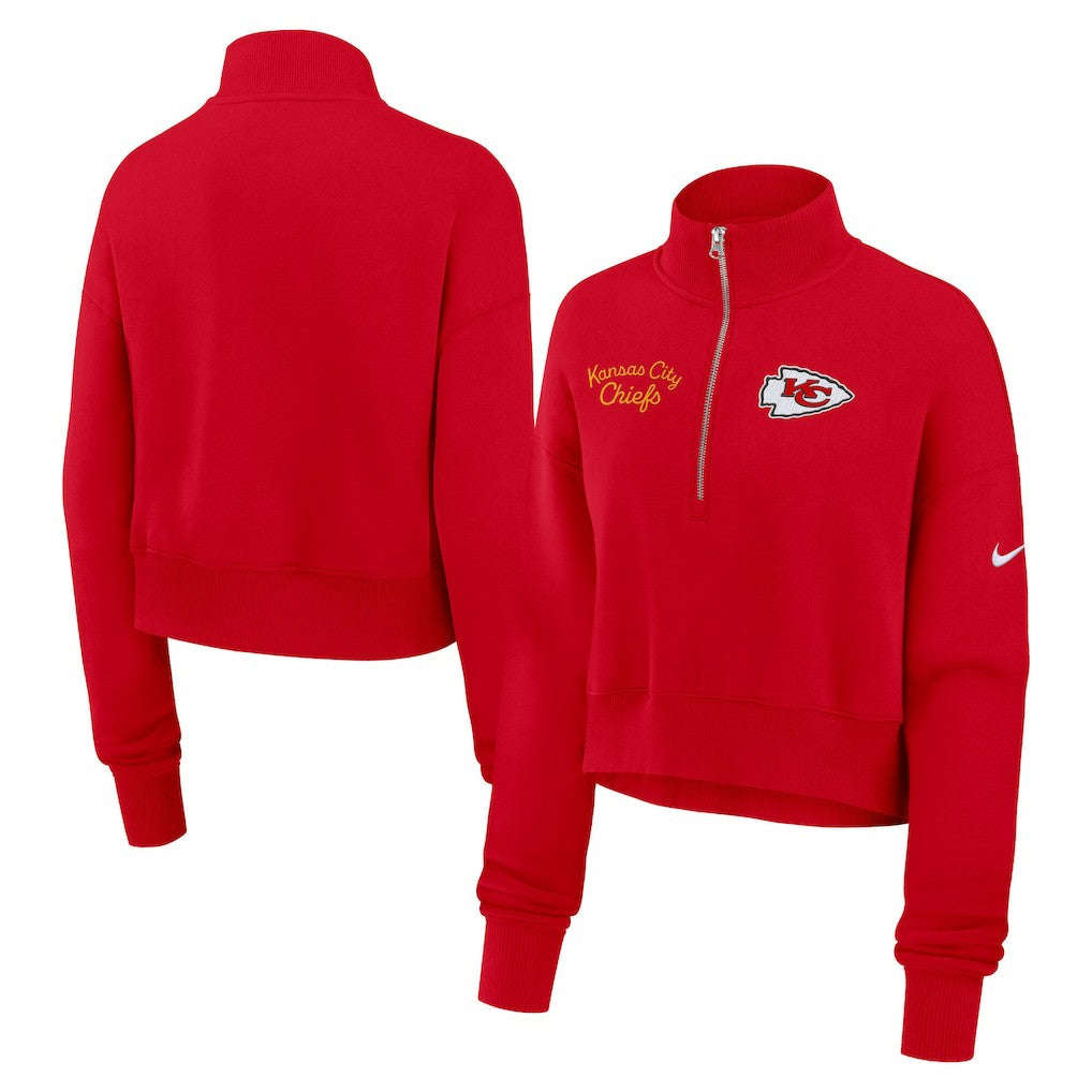 Kansas City Chiefs Women's Primetime Phoenix Half-Zip Sweatshirt - Red online