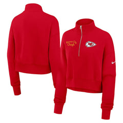 Kansas City Chiefs Women's Primetime Phoenix Half-Zip Sweatshirt - Red online