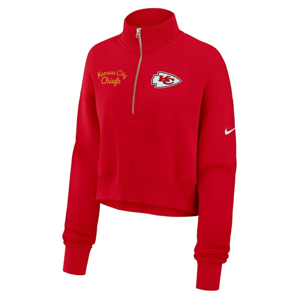 Kansas City Chiefs Women's Primetime Phoenix Half-Zip Sweatshirt - Red online