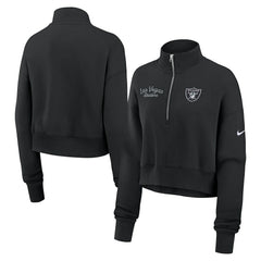 Las Vegas Raiders Women's Primetime Phoenix Half-Zip Sweatshirt - Black for sale