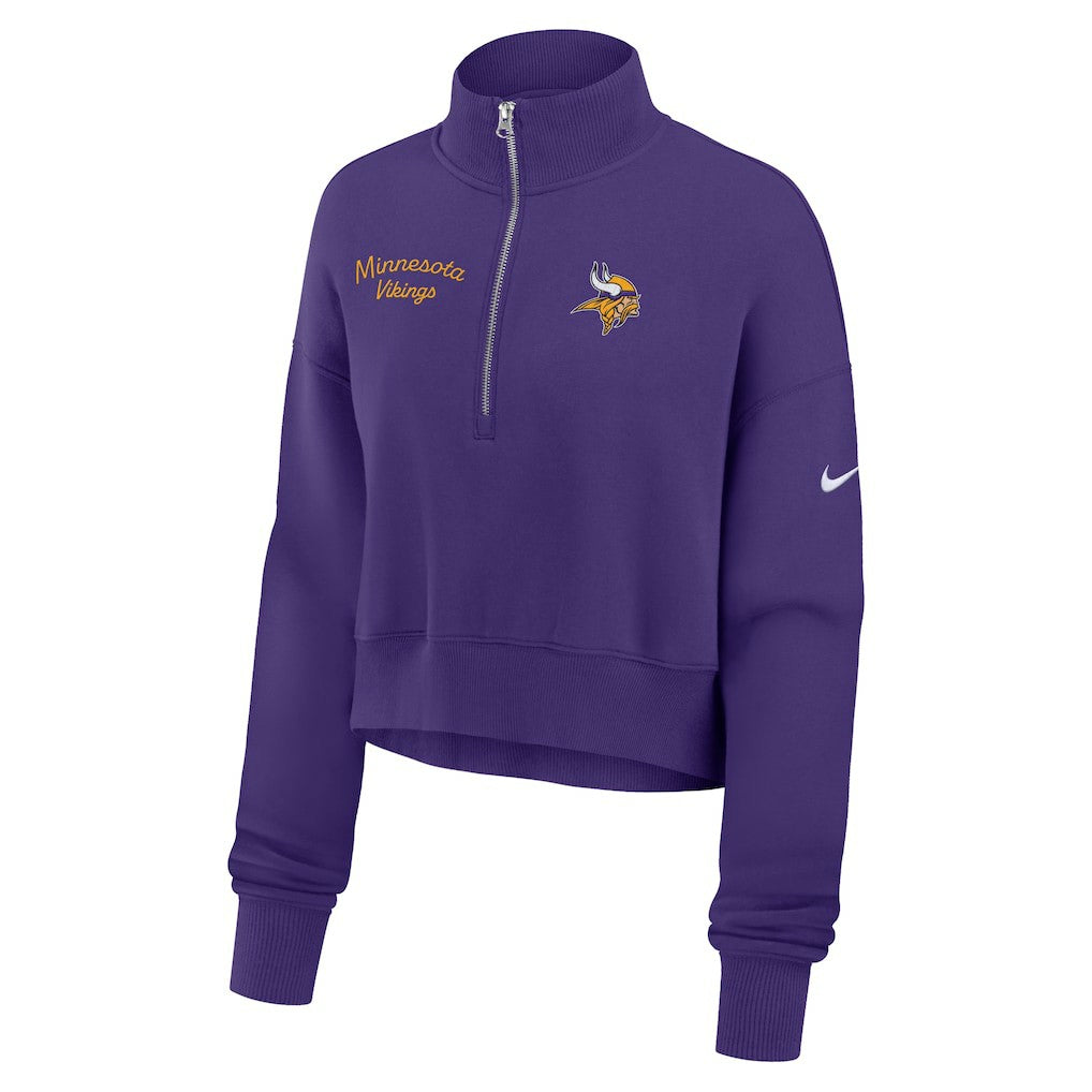 Minnesota Vikings Women's Primetime Phoenix Half-Zip Sweatshirt - Purple for sale