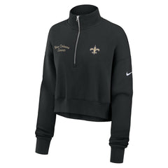 New Orleans Saints Women's Primetime Phoenix Half-Zip Sweatshirt - Black cheap