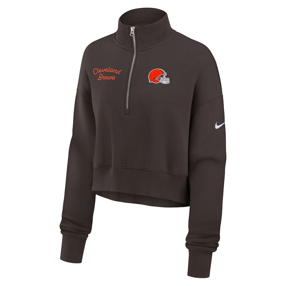 Cleveland Browns Women's Primetime Phoenix Half-Zip Sweatshirt - Brown online