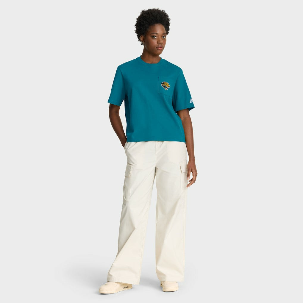 Jacksonville Jaguars Women's Rewind Pocket Boxy T-Shirt - Teal online