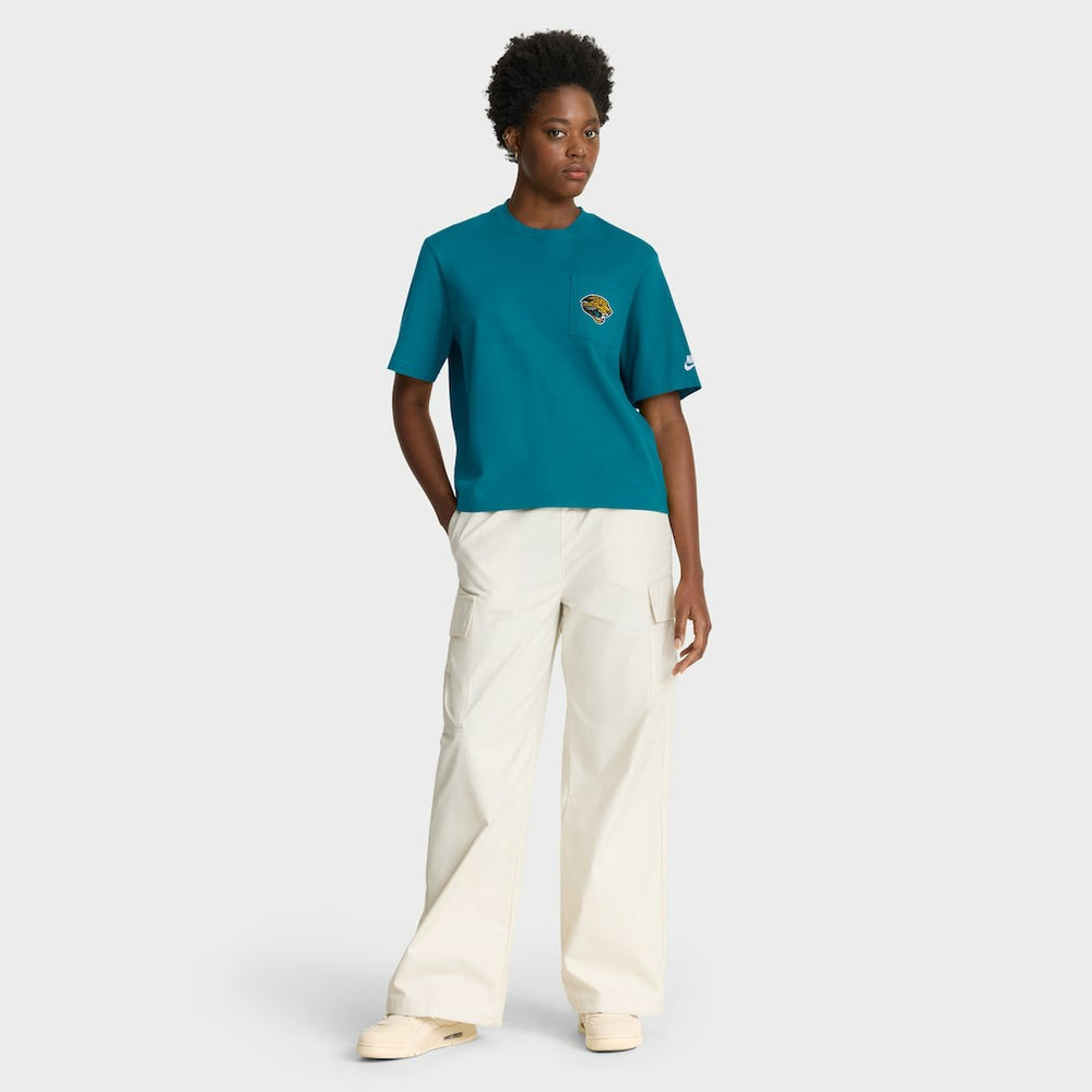 Jacksonville Jaguars Women's Rewind Pocket Boxy T-Shirt - Teal online