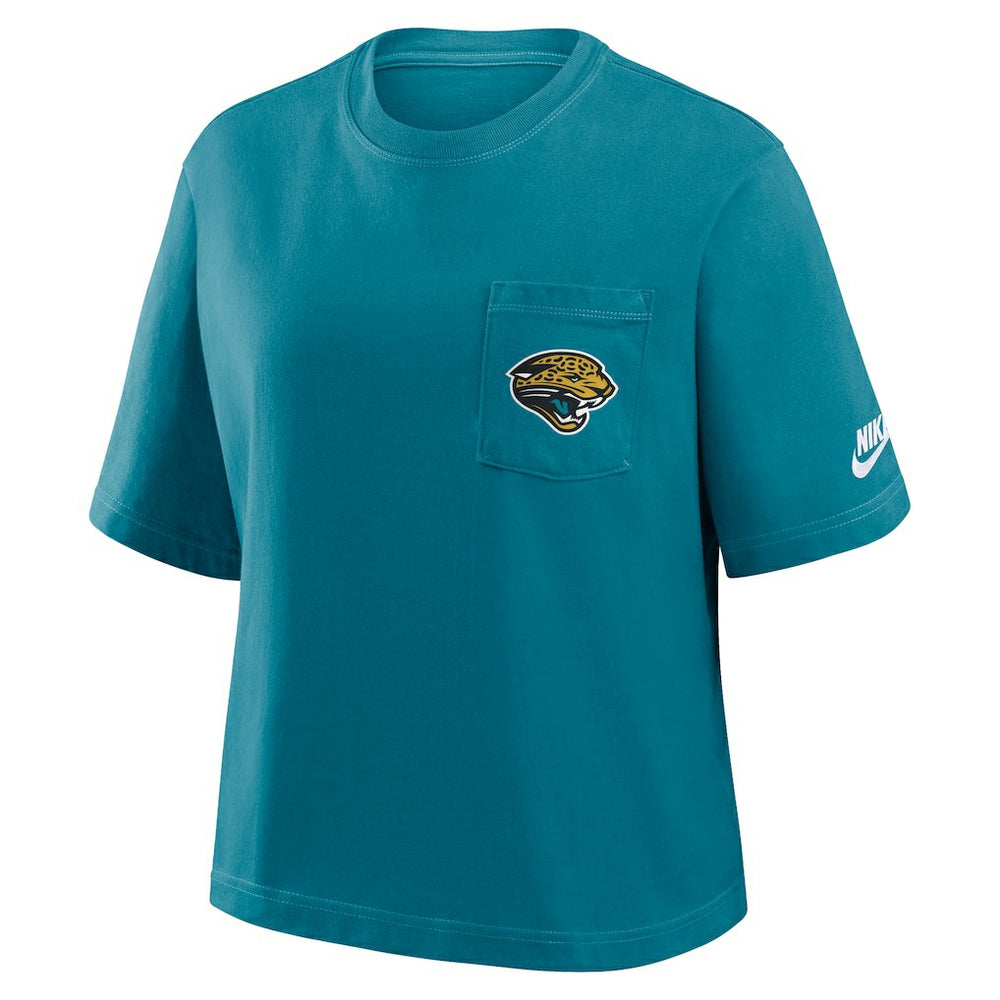 Jacksonville Jaguars Women's Rewind Pocket Boxy T-Shirt - Teal online