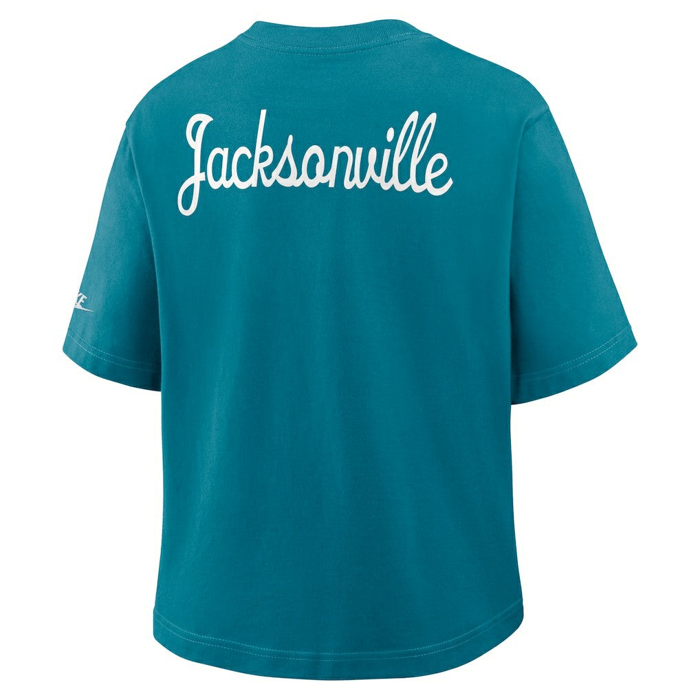 Jacksonville Jaguars Women's Rewind Pocket Boxy T-Shirt - Teal online