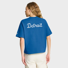 Detroit Lions Women's Rewind Pocket Boxy T-Shirt - Blue sale