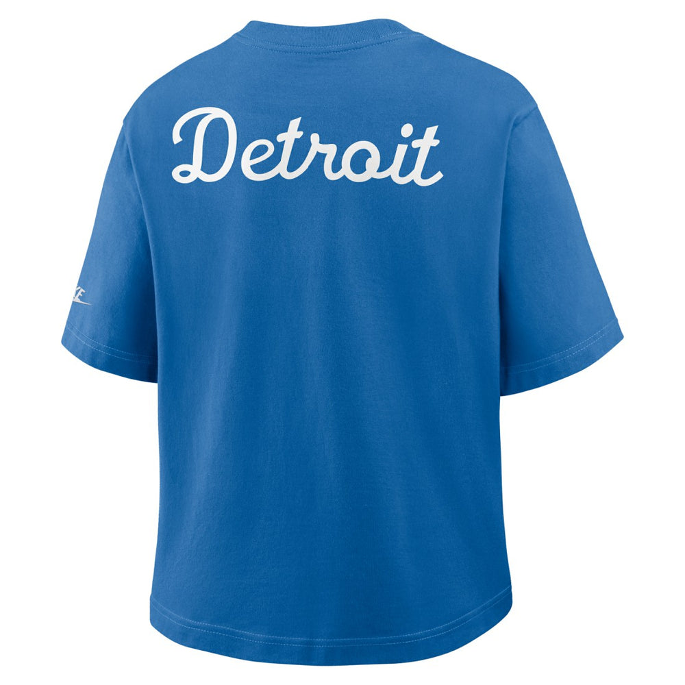 Detroit Lions Women's Rewind Pocket Boxy T-Shirt - Blue sale