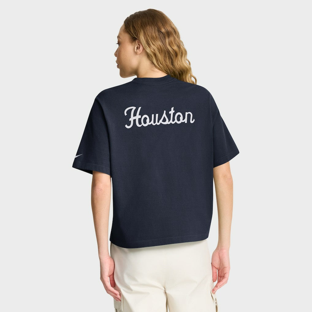 Houston Texans Women's Rewind Pocket Boxy T-Shirt - Navy online