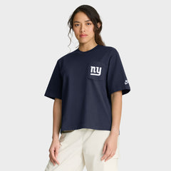 New York Giants Women's Rewind Pocket Boxy T-Shirt - Royal discount