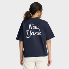 New York Giants Women's Rewind Pocket Boxy T-Shirt - Royal discount