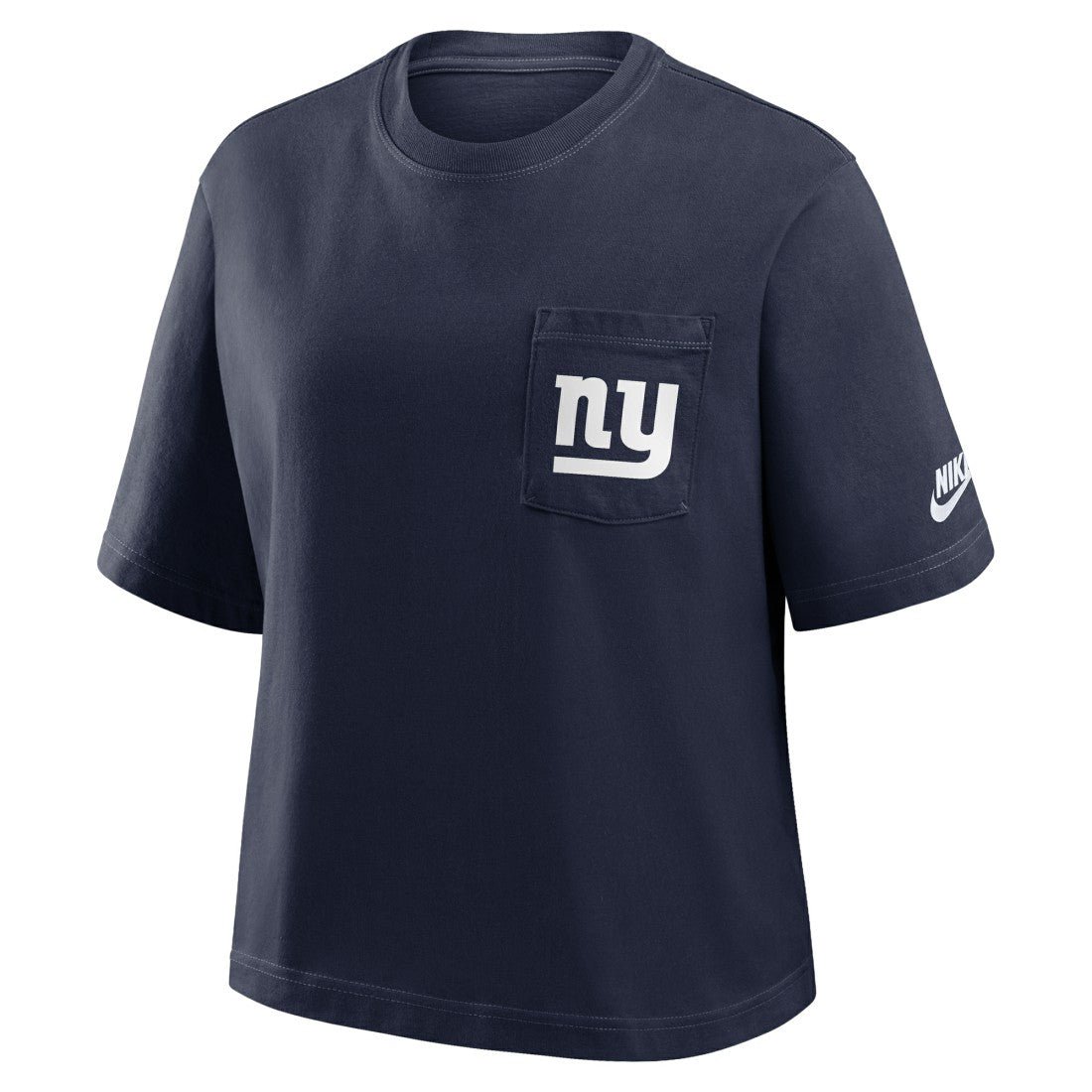 New York Giants Women's Rewind Pocket Boxy T-Shirt - Royal discount