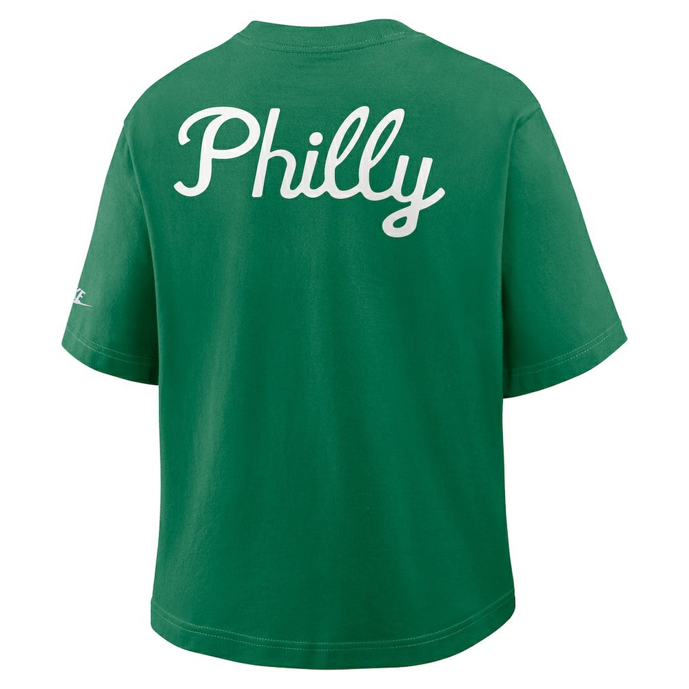 Philadelphia Eagles Women's Rewind Pocket Boxy T-Shirt - Kelly Green discount
