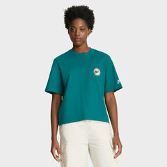 Miami Dolphins Women's Rewind Pocket Boxy T-Shirt - Aqua for sale