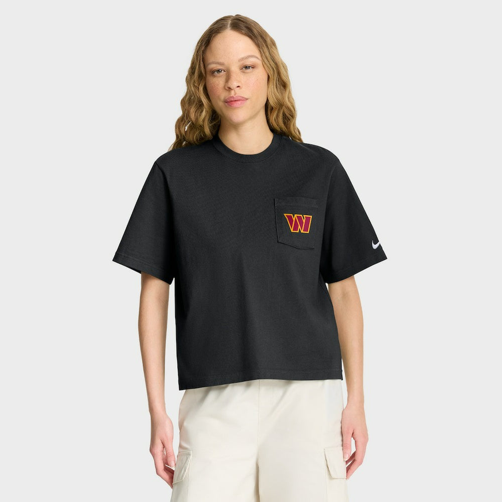 Washington Commanders Women's Rewind Pocket Boxy T-Shirt - Black online