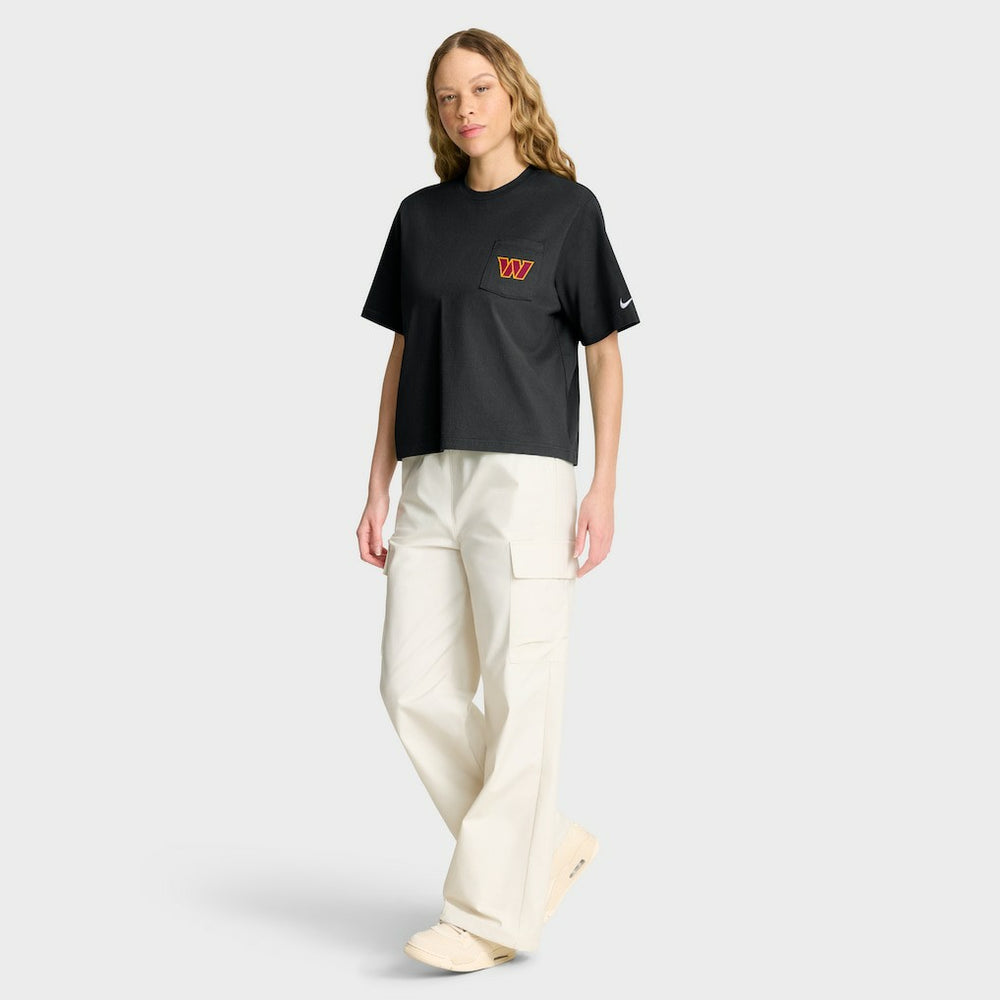 Washington Commanders Women's Rewind Pocket Boxy T-Shirt - Black online