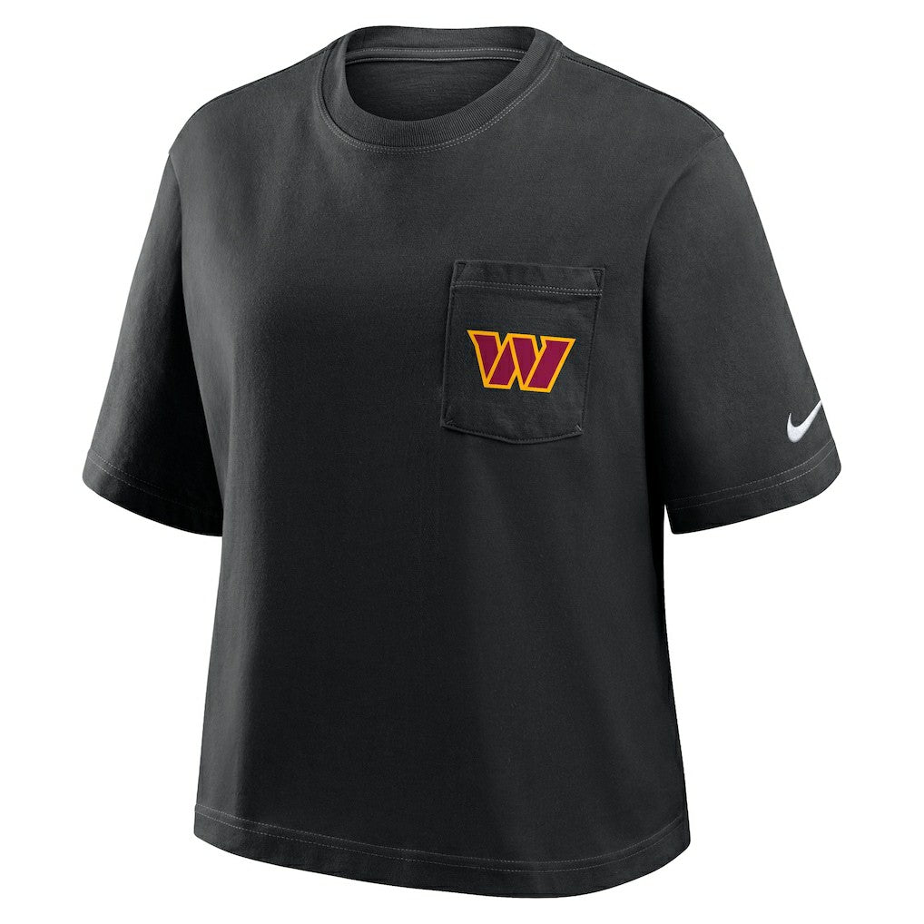 Washington Commanders Women's Rewind Pocket Boxy T-Shirt - Black online