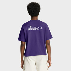 Minnesota Vikings Women's Rewind Pocket Boxy T-Shirt - Purple for sale