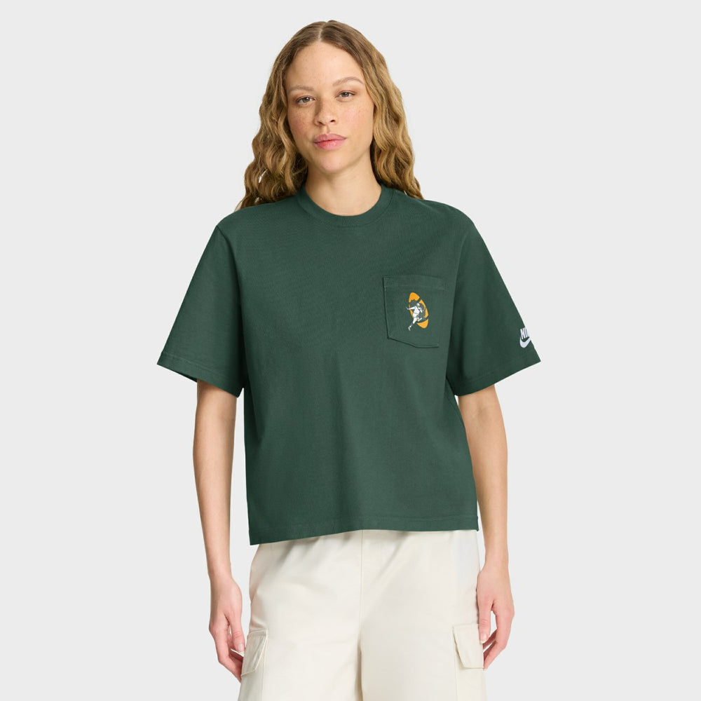 Green Bay Packers Women's Rewind Pocket Boxy T-Shirt - Green sale