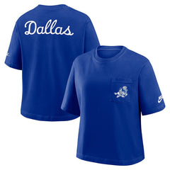 Dallas Cowboys Women's Rewind Pocket Boxy T-Shirt - Royal online