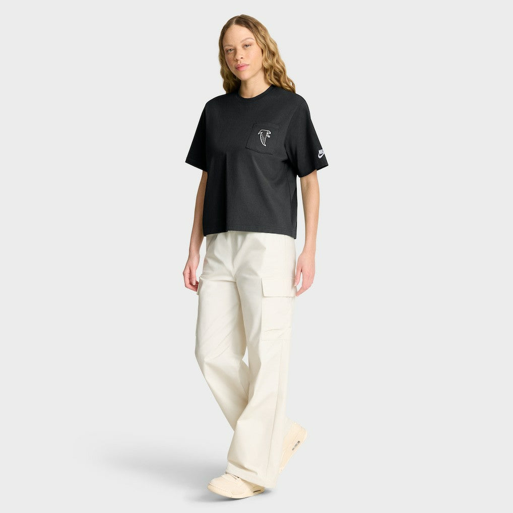 Atlanta Falcons Women's Rewind Pocket Boxy T-Shirt - Black outlet