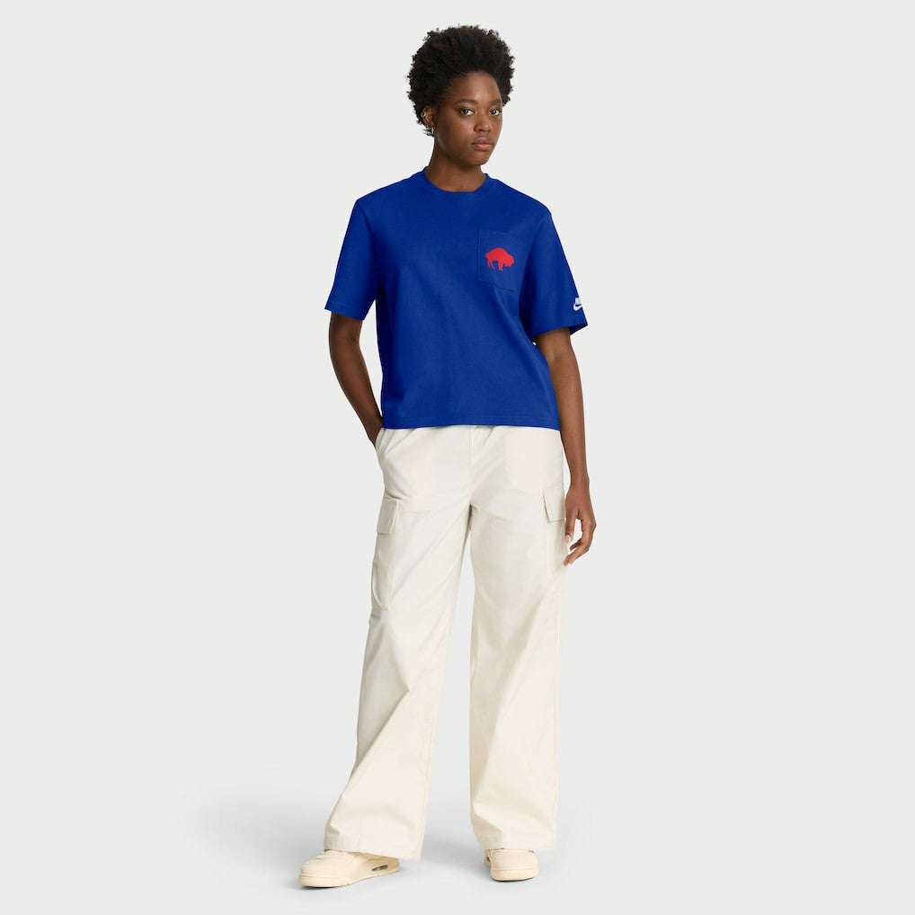 Buffalo Bills Women's Rewind Pocket Boxy T-Shirt - Royal online