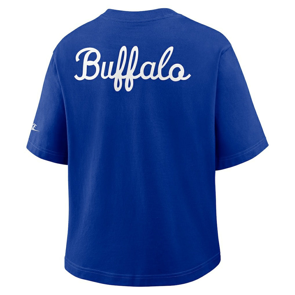Buffalo Bills Women's Rewind Pocket Boxy T-Shirt - Royal online