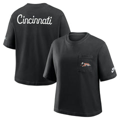 Cincinnati Bengals Women's Rewind Pocket Boxy T-Shirt - Black for sale
