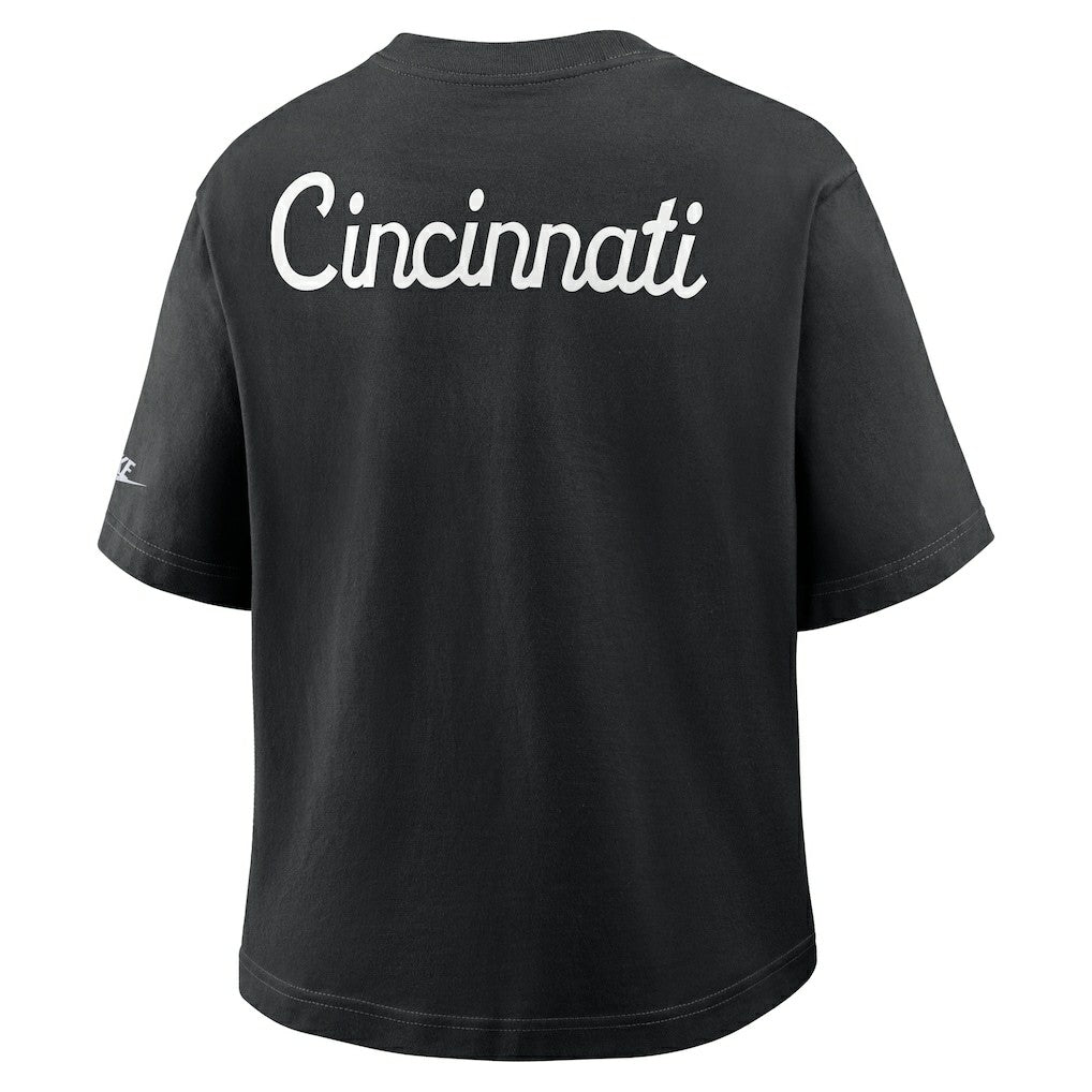 Cincinnati Bengals Women's Rewind Pocket Boxy T-Shirt - Black for sale