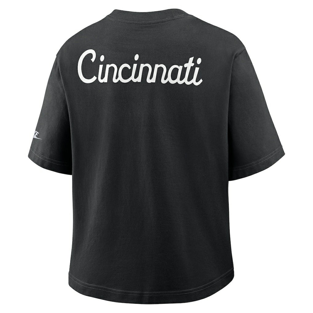 Cincinnati Bengals Women's Rewind Pocket Boxy T-Shirt - Black for sale